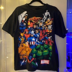 marvel black t-shirt